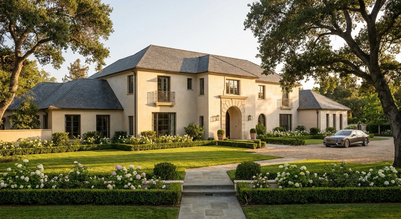 Contemporary home with metal roof